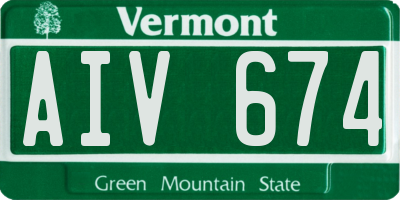VT license plate AIV674