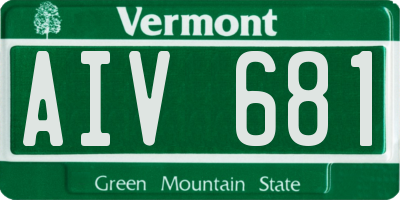 VT license plate AIV681