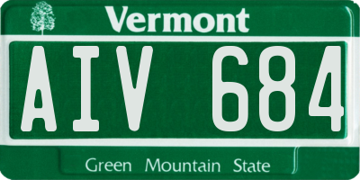 VT license plate AIV684