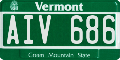 VT license plate AIV686