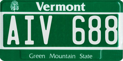 VT license plate AIV688