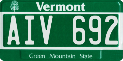 VT license plate AIV692
