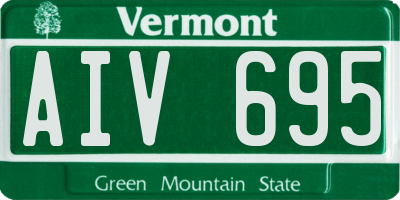 VT license plate AIV695