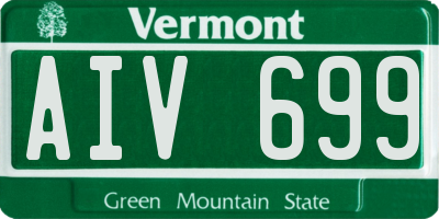 VT license plate AIV699