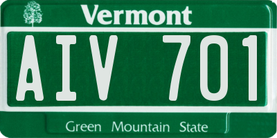 VT license plate AIV701
