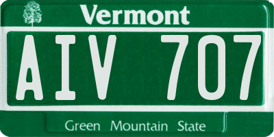 VT license plate AIV707