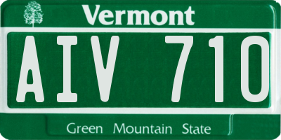 VT license plate AIV710