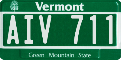 VT license plate AIV711