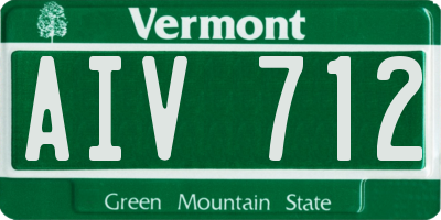 VT license plate AIV712