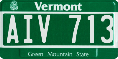 VT license plate AIV713