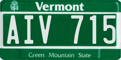 VT license plate AIV715