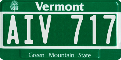 VT license plate AIV717