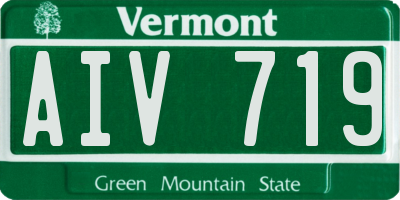 VT license plate AIV719