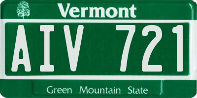 VT license plate AIV721