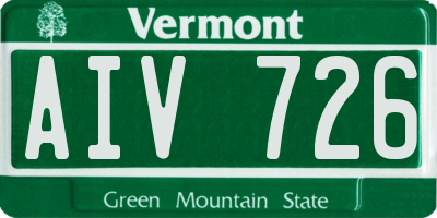 VT license plate AIV726