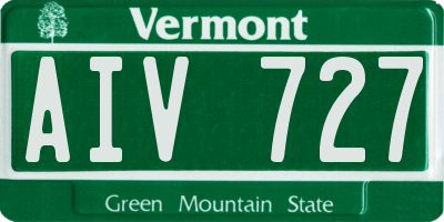 VT license plate AIV727