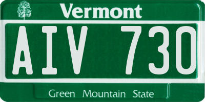 VT license plate AIV730