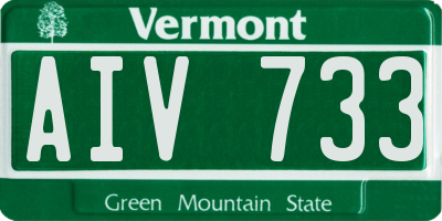 VT license plate AIV733