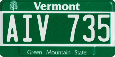 VT license plate AIV735