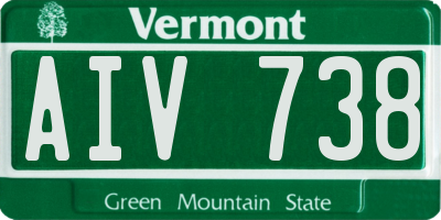 VT license plate AIV738