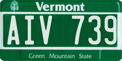 VT license plate AIV739