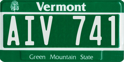 VT license plate AIV741
