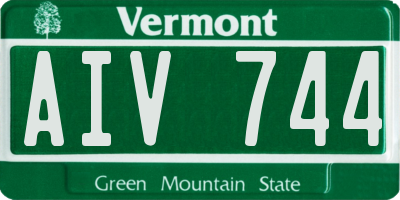 VT license plate AIV744