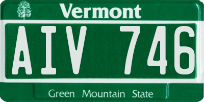 VT license plate AIV746