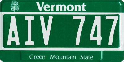 VT license plate AIV747