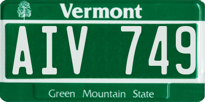 VT license plate AIV749