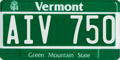 VT license plate AIV750