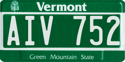 VT license plate AIV752
