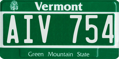 VT license plate AIV754