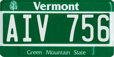 VT license plate AIV756