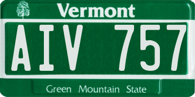 VT license plate AIV757
