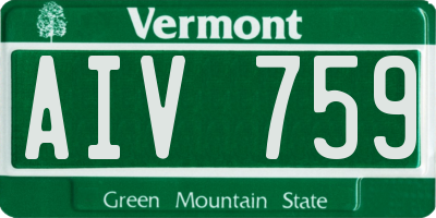 VT license plate AIV759