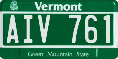 VT license plate AIV761