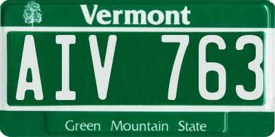 VT license plate AIV763