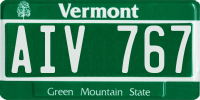 VT license plate AIV767