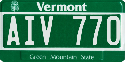 VT license plate AIV770
