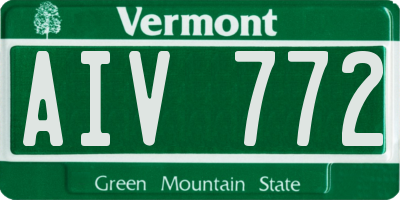 VT license plate AIV772