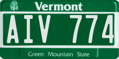 VT license plate AIV774