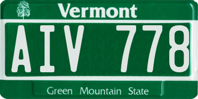VT license plate AIV778