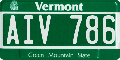 VT license plate AIV786