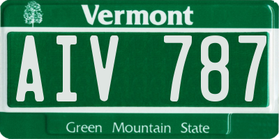 VT license plate AIV787