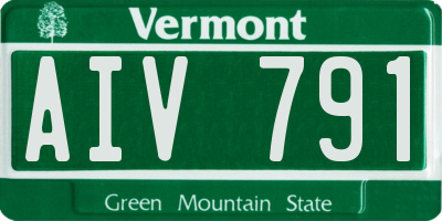 VT license plate AIV791