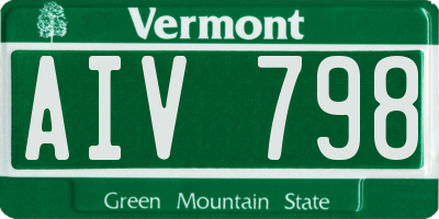 VT license plate AIV798
