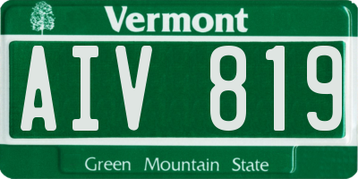 VT license plate AIV819