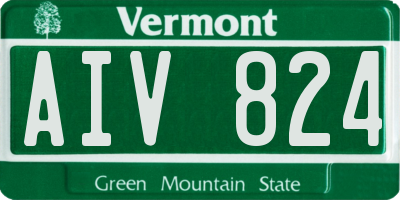 VT license plate AIV824