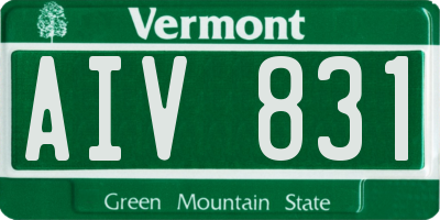 VT license plate AIV831